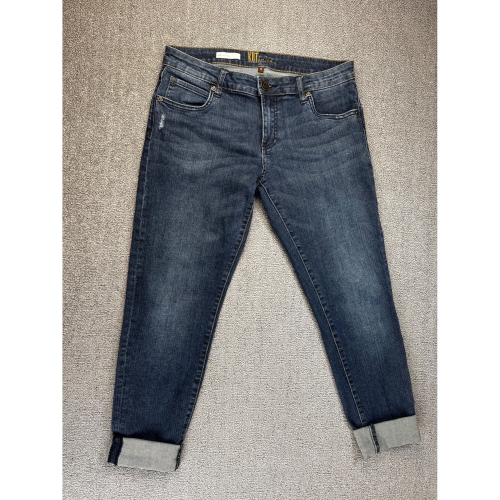 KUT from the Kloth Jeans  Size 6 Blue Dark Wash Katy Boyfriend Denim Preppy